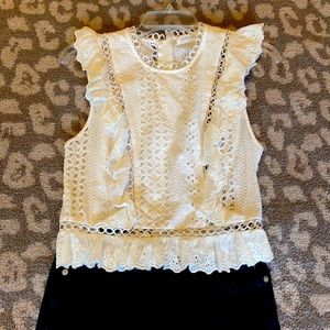 White Cropped Blouse